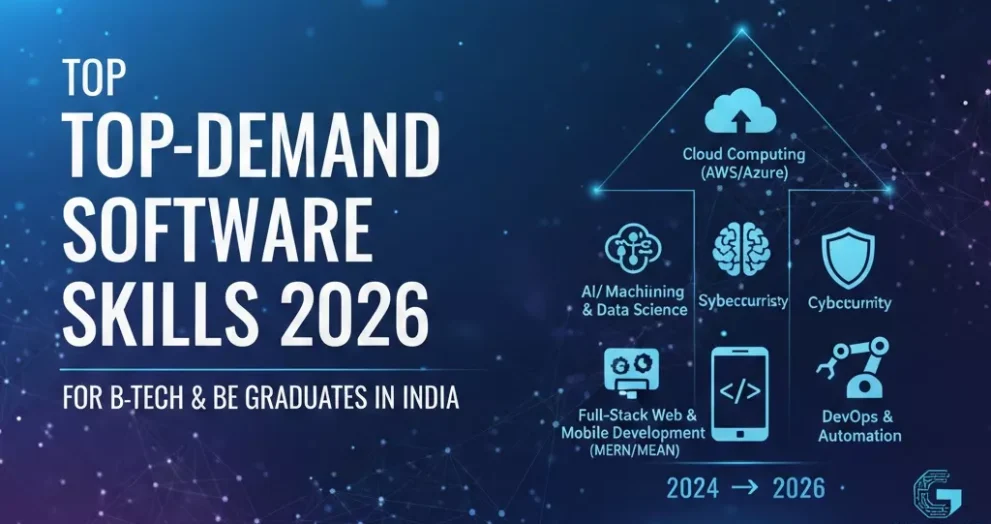 Top In-Demand Software Skills 2026 for B.Tech & BE Graduates in India