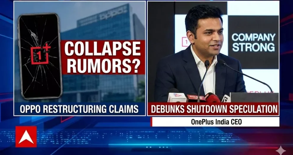 OnePlus Faces Collapse Rumors Amid Oppo Restructuring Claims: India CEO Debunks Shutdown Speculation