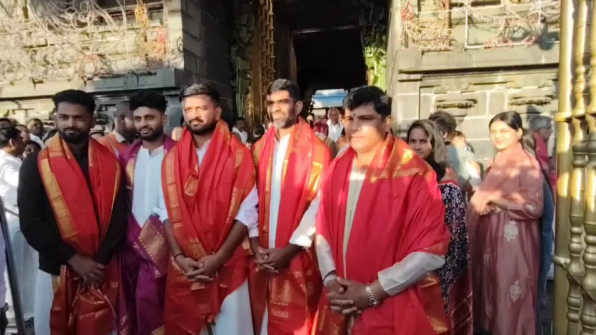 USA Cricket Team Visits Tirumala Temple During ICC T20 World Cup 2026 | Monank Patel Seeks Balaji Blessings