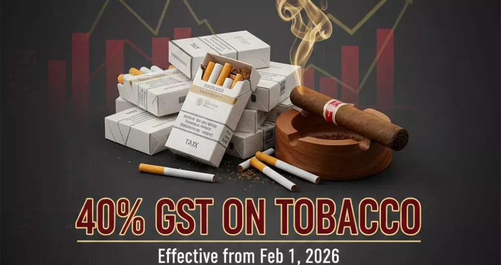 Tobacco Products to Attract 40% GST from Feb 1, 2026 ,
