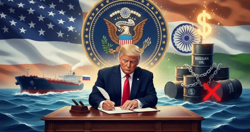 BIG BREAKING: Trump Signs Executive Order to Remove Extra 25% Tariff on India Over Russian Oil Purchases