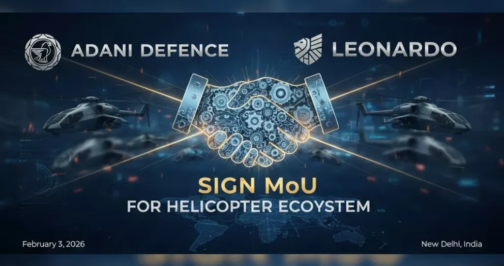 Adani Defence & Leonardo Sign MoU for Helicopter Ecosystem