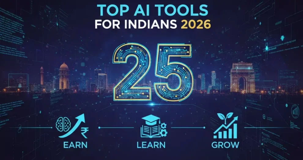 Top 25 AI Tools for Indians 2026 to Earn Learn and Grow