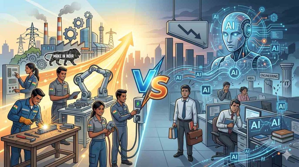 Trade School & Vocational Courses Outperforming Traditional College Degrees in India as AI Threatens White-Collar Jobs