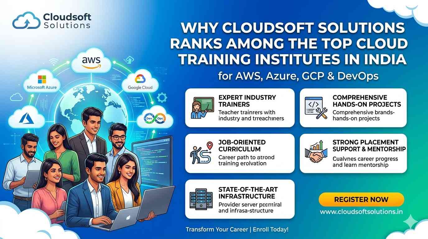 Why Cloudsoft Solutions Ranks Among the Top Cloud Training Institutes in India for AWS, Azure, GCP & DevOps