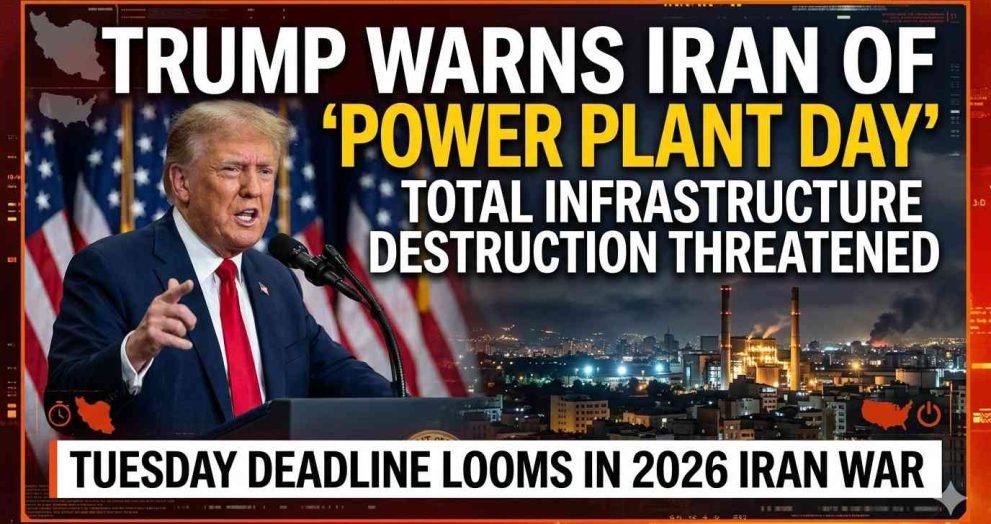 Trump Warns Iran of 'Power Plant Day' and Total Infrastructure Destruction as Tuesday Deadline Looms in 2026 Iran War