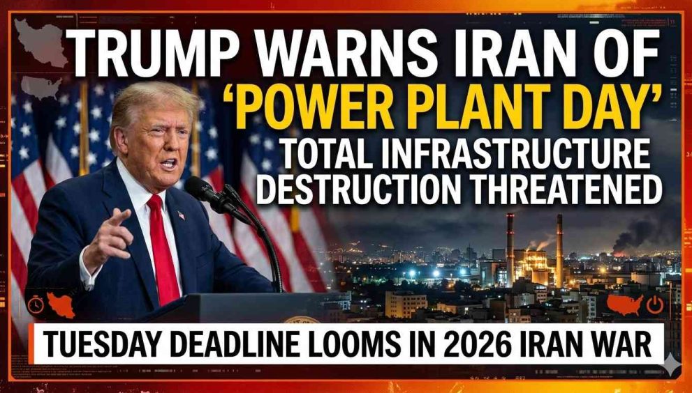 Trump Warns Iran of 'Power Plant Day' and Total Infrastructure Destruction as Tuesday Deadline Looms in 2026 Iran War