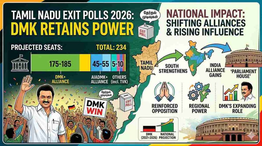 Tamil Nadu Exit Polls 2026: DMK Win & National Impact