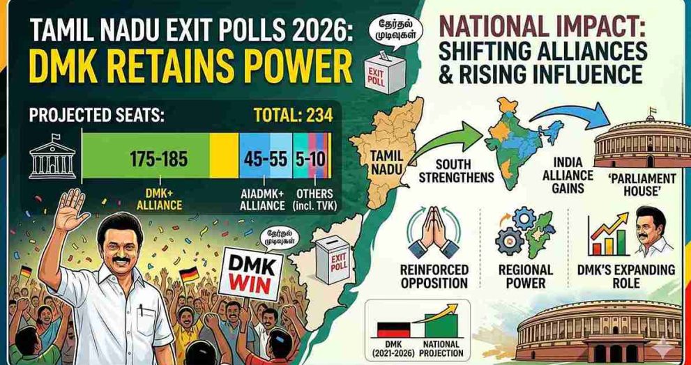 Tamil Nadu Exit Polls 2026: DMK Win & National Impact