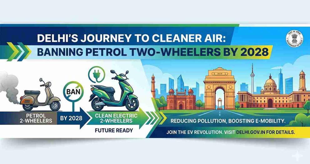 Delhi to Ban Petrol Two-Wheelers by 2028