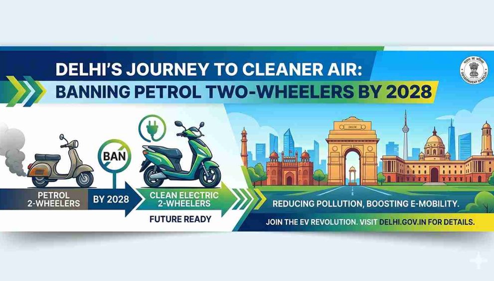 Delhi to Ban Petrol Two-Wheelers by 2028