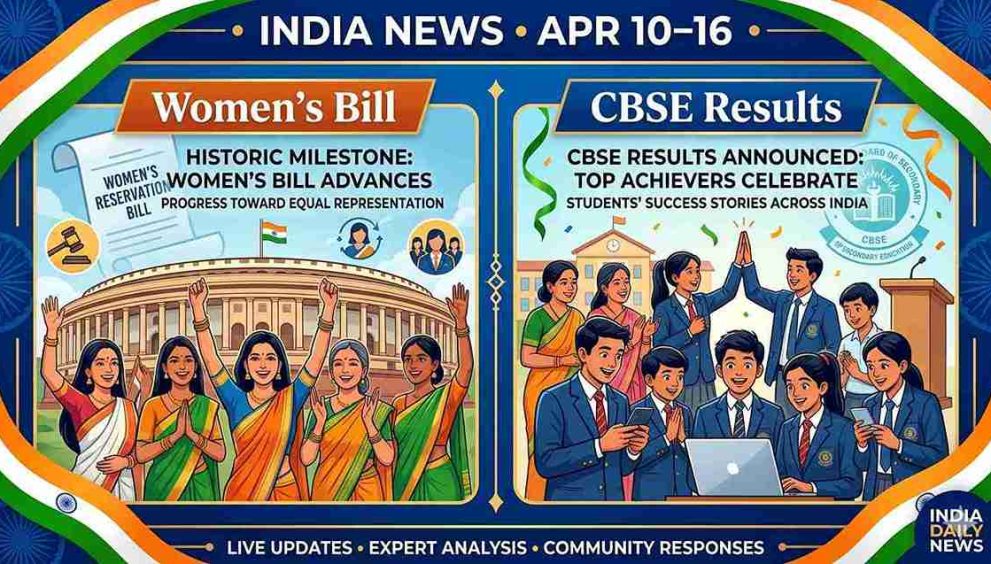 India News Apr 10–16: Women’s Bill & CBSE Results