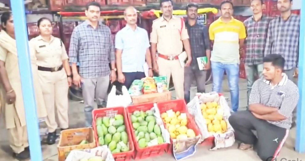 Hyderabad: H-FAST Raids Fruit Warehouse in Asif Nagar, Seizes 7 Tonnes of Mangoes Illegally Ripened with Ethylene Packets